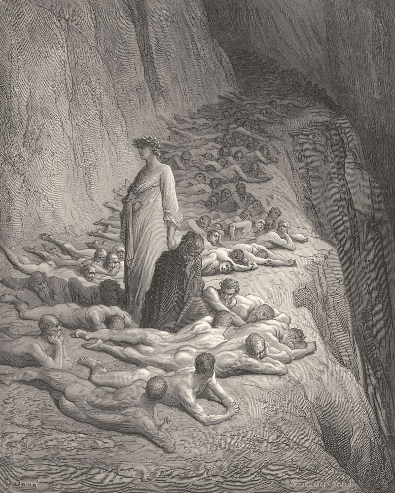 DANTE. Up, he Exclaim'd Brother Upon thy feet arise; err not 1893 old print